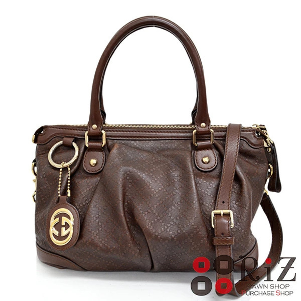GUCCI Sukey Diamante Handbag Bags Handbags Brown